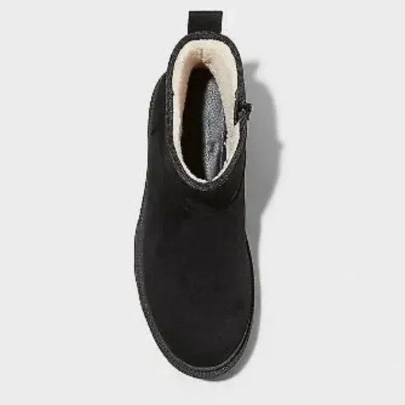 Universal Thread Women's Black Round-Toe Zip-Up Rowland Winter Boots Size 9 - Picture 3 of 3